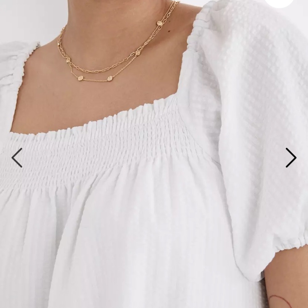 Madewell Puff Sleeve White dress - Picture 10 of 12